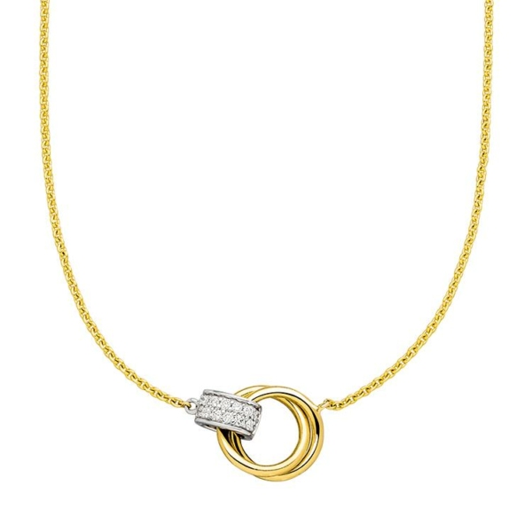 Anhänger mit Kette mit 12 Brillanten zus. 0,06ct.