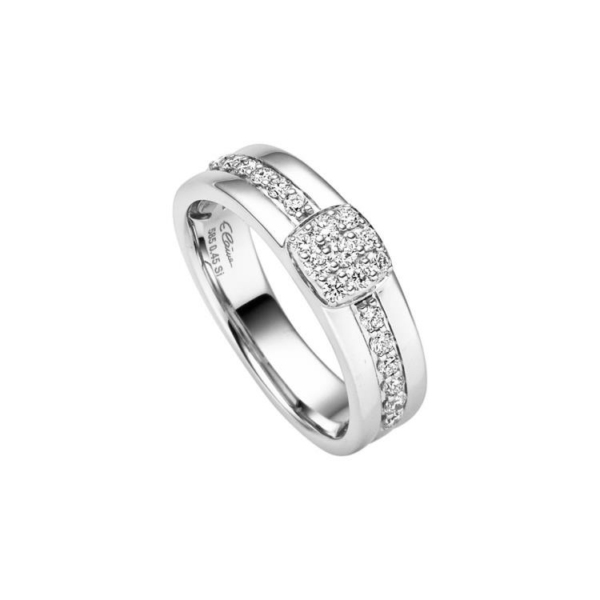 Ring mit 21 Brillanten zus. 0,456ct.