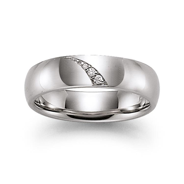 Damenring mit 3 Brillanten zus. 0,03ct.
