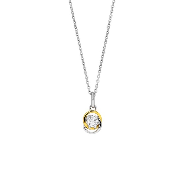 Anhänger mit Kette mit 1 Zirkonia
