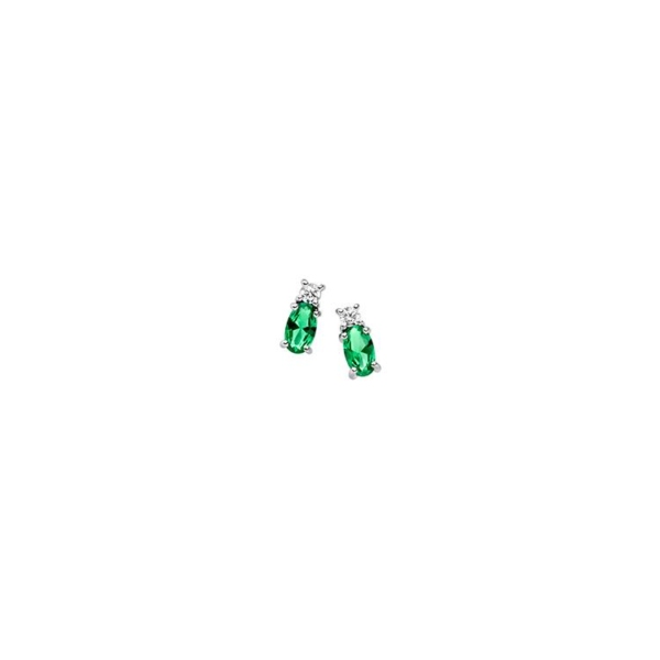 Ohrstecker mit 2 synth.Farbsteine & 2 Zirkonia