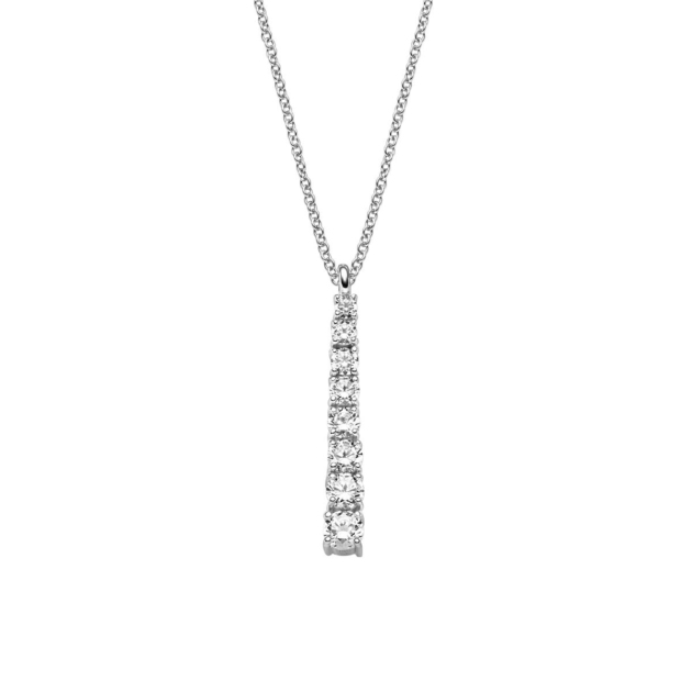 Anhänger mit Kette mit 8 Zirkonia