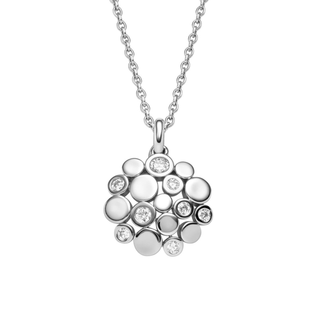 Anhänger mit Kette mit 8 Zirkonia