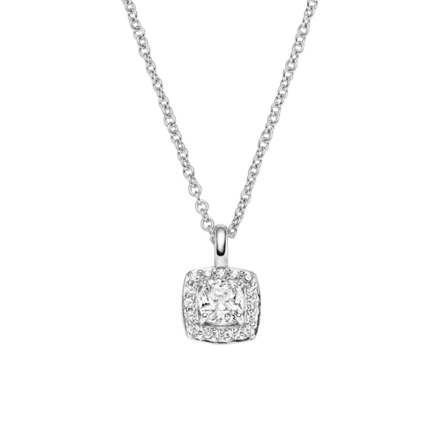Anhänger mit Kette mit 17 Zirkonia