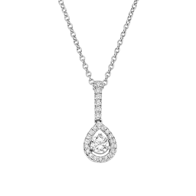 Anhänger mit Kette mit 25 Zirkonia