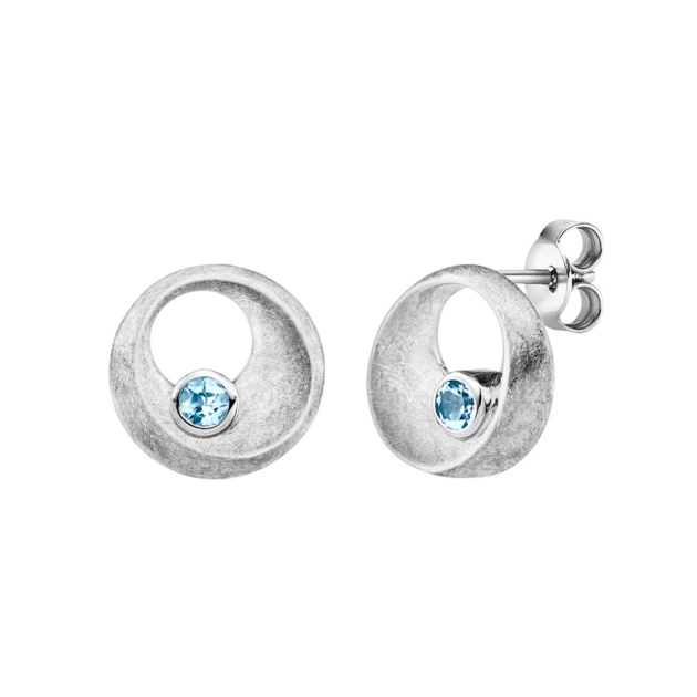 Ohrstecker mit 2 Blautopase