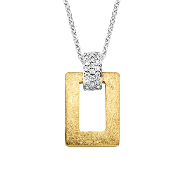 Anhänger mit Kette mit 20 Zirkonia