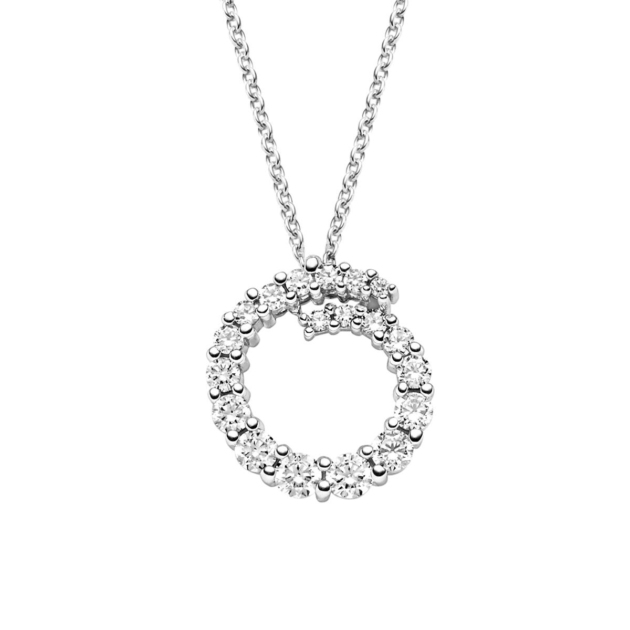 Anhänger mit Kette mit 19 Zirkonia