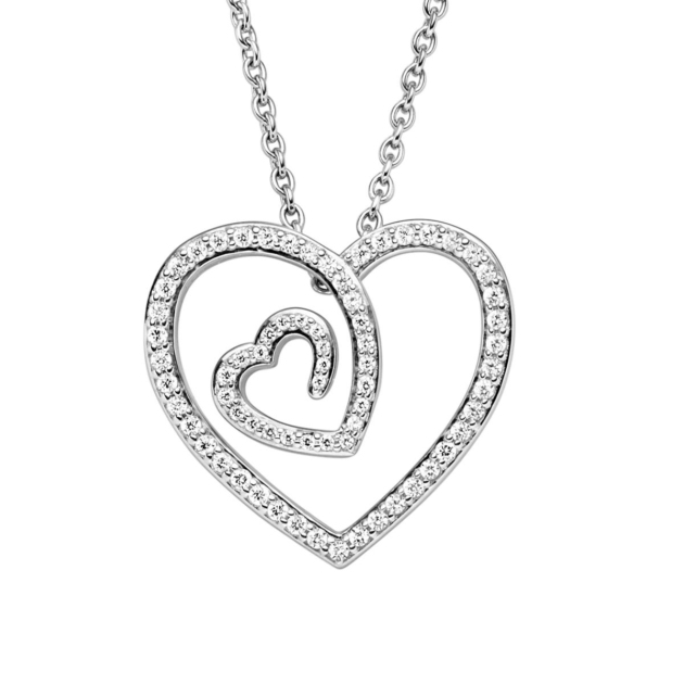 Anhänger mit Kette mit 69 Zirkonia