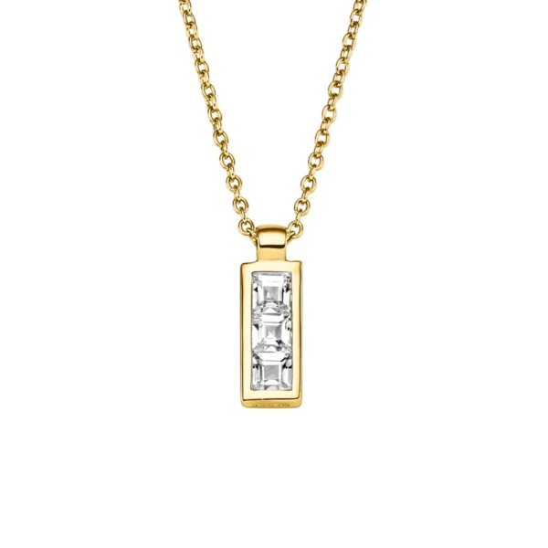Anhänger mit Kette mit 3 Zirkonia
