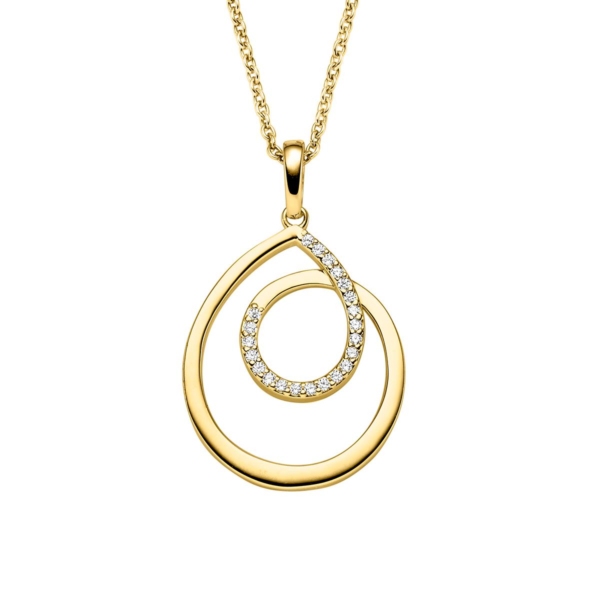 Anhänger mit Kette mit 22 Zirkonia