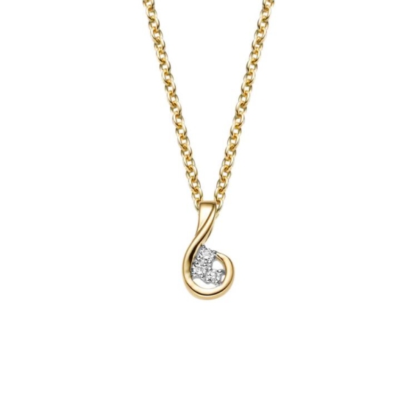 Anhänger mit 3 Brillanten zus. 0,025ct.