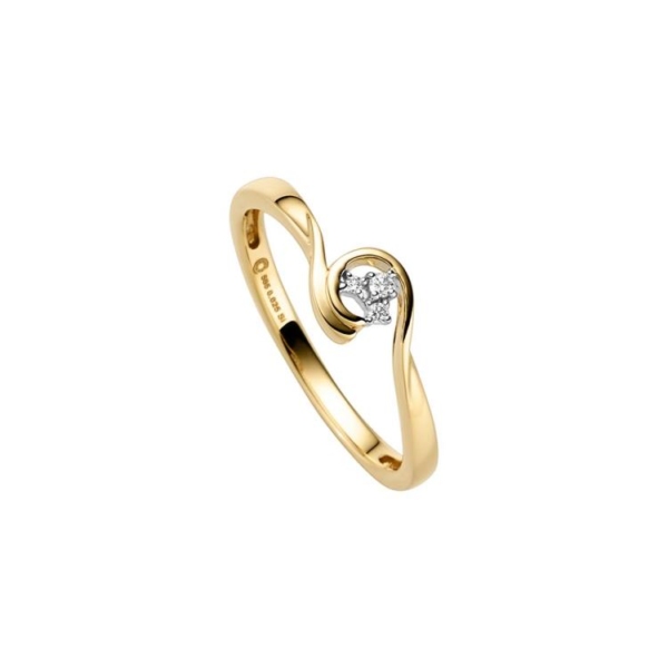 Ring mit 3 Brillanten zus. 0,025ct.