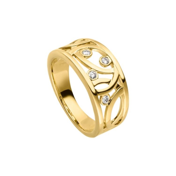 Damenring mit 4 Brillanten zus. 0,13ct.