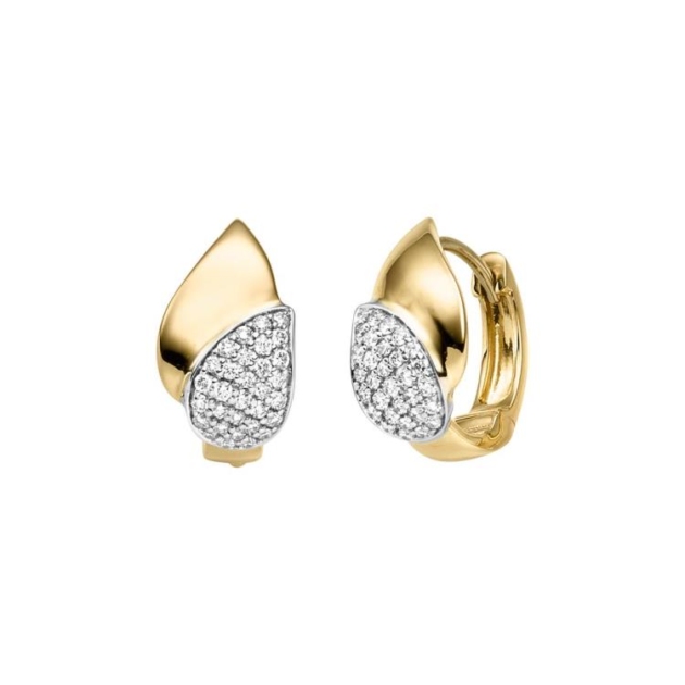 Creolen mit 62 Brillanten zus. 0,33ct.