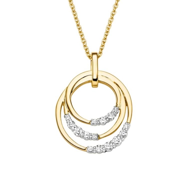 Anhänger mit 15 Brillanten zus. 0,25ct.