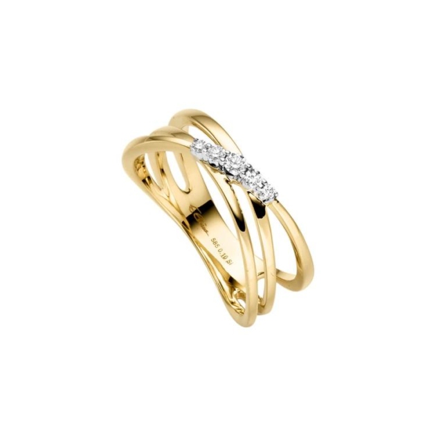 Ring mit 5 Brillanten zus. 0,10ct.