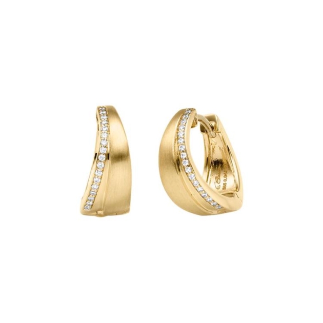 Creolen mit 34 Brillanten zus. 0,09ct.