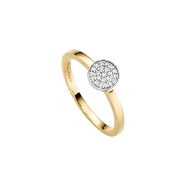 Ring mit 22 Brillanten zus. 0,10ct.