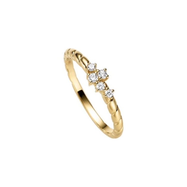 Ring mit 5 Zirkonia