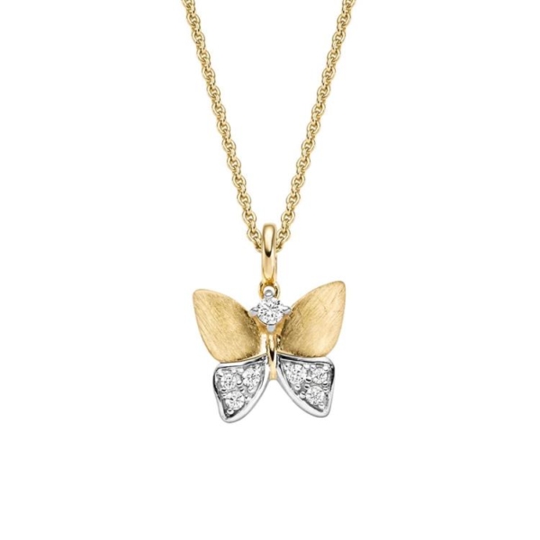Anhänger 'Schmetterling' mit 7 Zirkonia