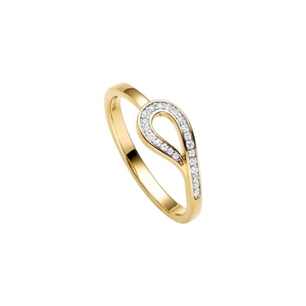 Ring mit 22 Brillanten zus. 0,10ct.