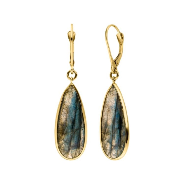 Ohrschmuck mit 2 Labradorite