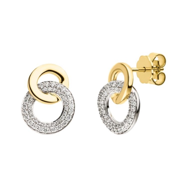 Ohrstecker mit 68 Brillanten zus. 0,42ct.
