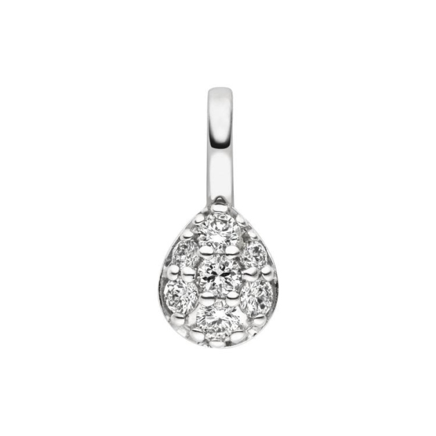 Anhänger mit 10 Brillanten zus. 0,08ct.