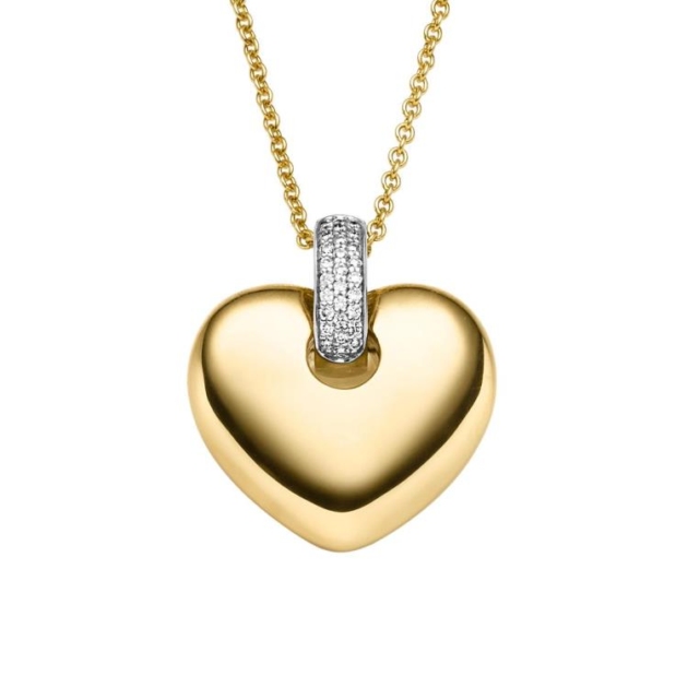Anhänger 'Herz' mit 28 Brillanten zus. 0,70ct.