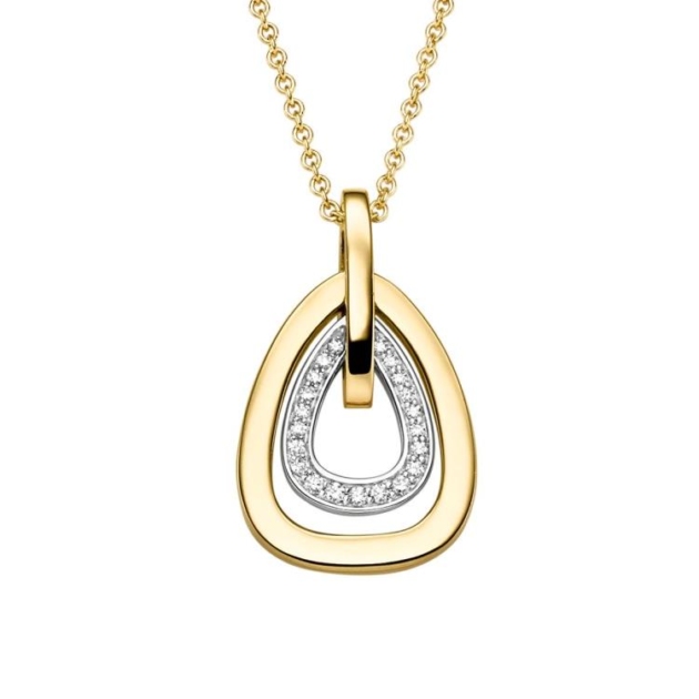 Anhänger mit 21 Brillanten zus. 0,09ct.