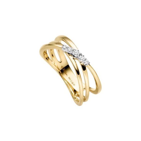 Ring mit 5 Brillanten zus. 0,10ct.