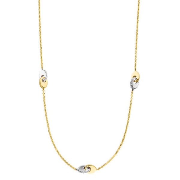 Collier mit 39 Brillanten zus. 0,21ct. 450mm