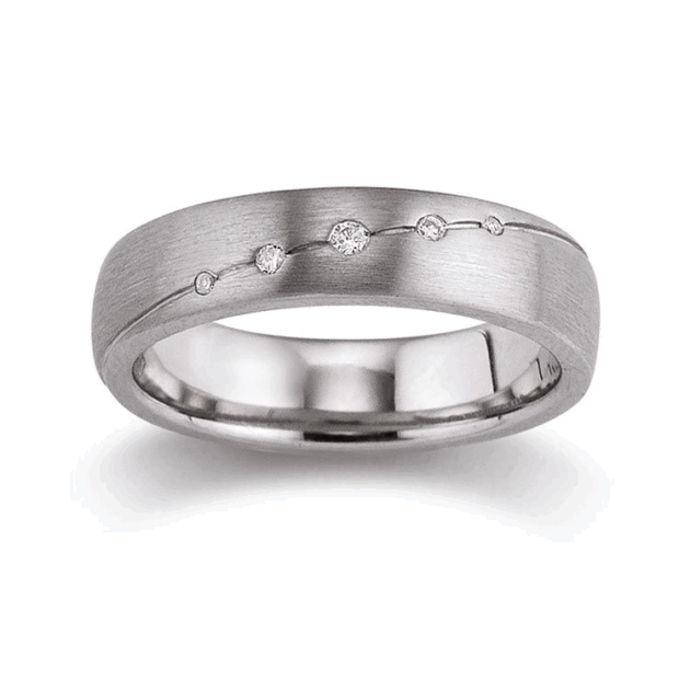 Damenring mit 5 Brillanten zus. 0,05ct.