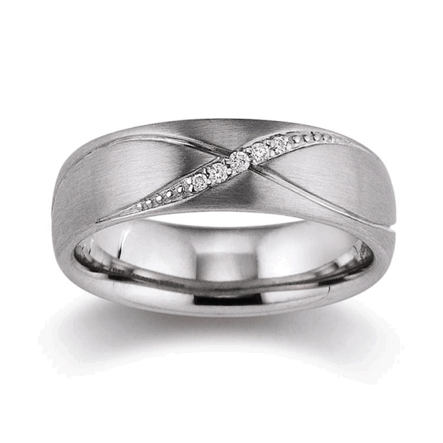 Damenring mit 5 Brillanten zus. 0,035ct.