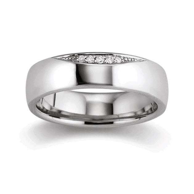 Damenring mit 5 Brillanten zus. 0,035ct.