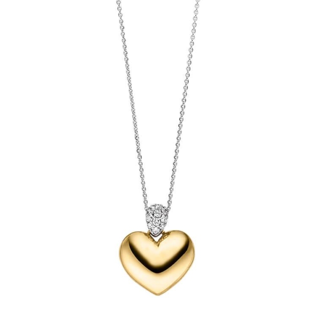 Anhänger 'Herz' mit 10 Brillanten zus. 0,07ct.