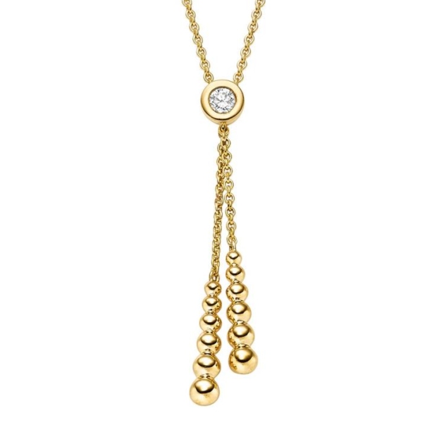 Anhänger mit Kette mit 1 Brillant zus. 0,10ct.