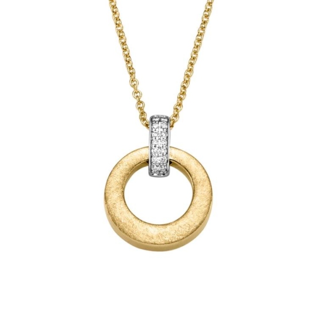 Anhänger mit 14 Brillanten zus. 0,05ct.