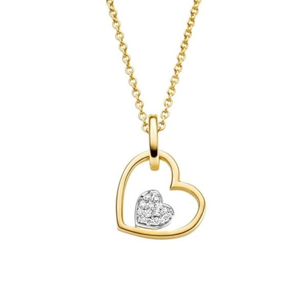Anhänger 'Herz' mit 12 Brillanten zus. 0,05ct.