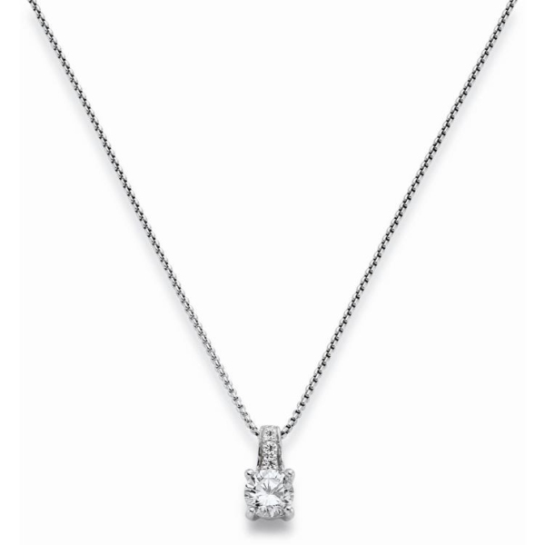Anhänger mit Kette mit 4 Zirkonia – Bild 2