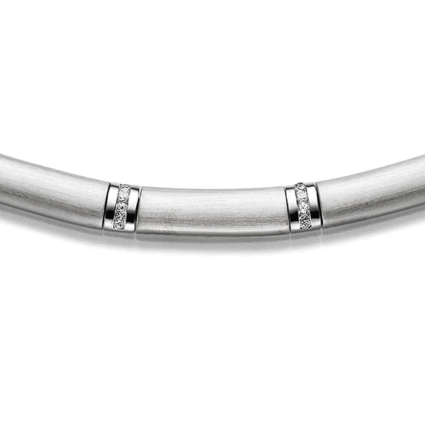 Collier mit 24 Zirkonia 430mm