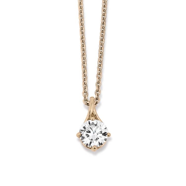 Anhänger mit Kette mit 1 Zirkonia