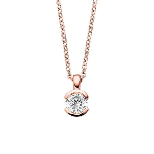 Anhänger mit Kette mit 1 Zirkonia