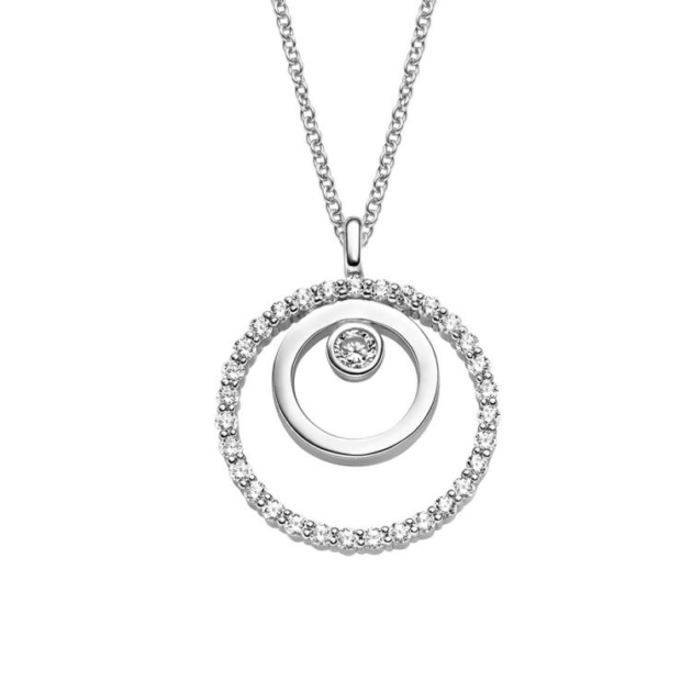 Anhänger mit Kette mit 32 Zirkonia