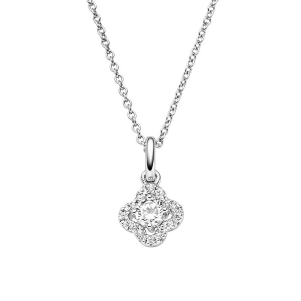Anhänger mit Kette mit 21 Zirkonia