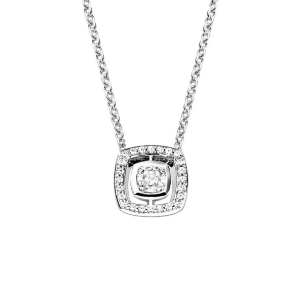 Anhänger mit Kette mit 25 Zirkonia