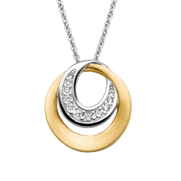Anhänger mit Kette mit 12 Zirkonia