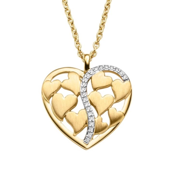 Anhänger mit Kette mit 22 Zirkonia