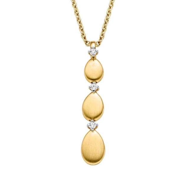 Anhänger mit Kette mit 3 Zirkonia